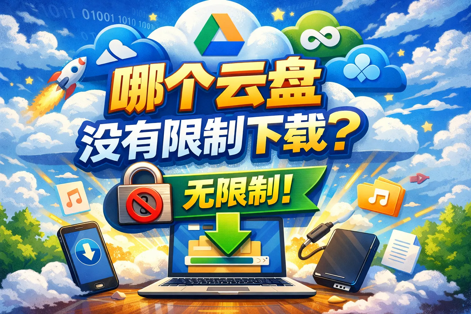 哪个云盘没有限制下载