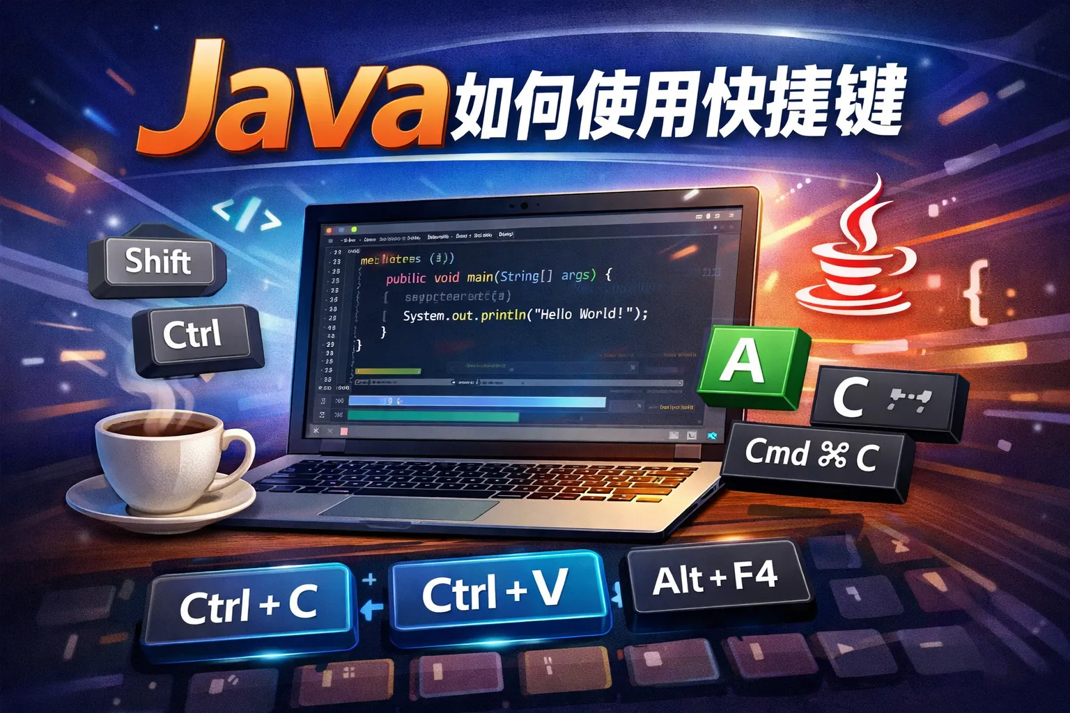 java如何使用快捷键