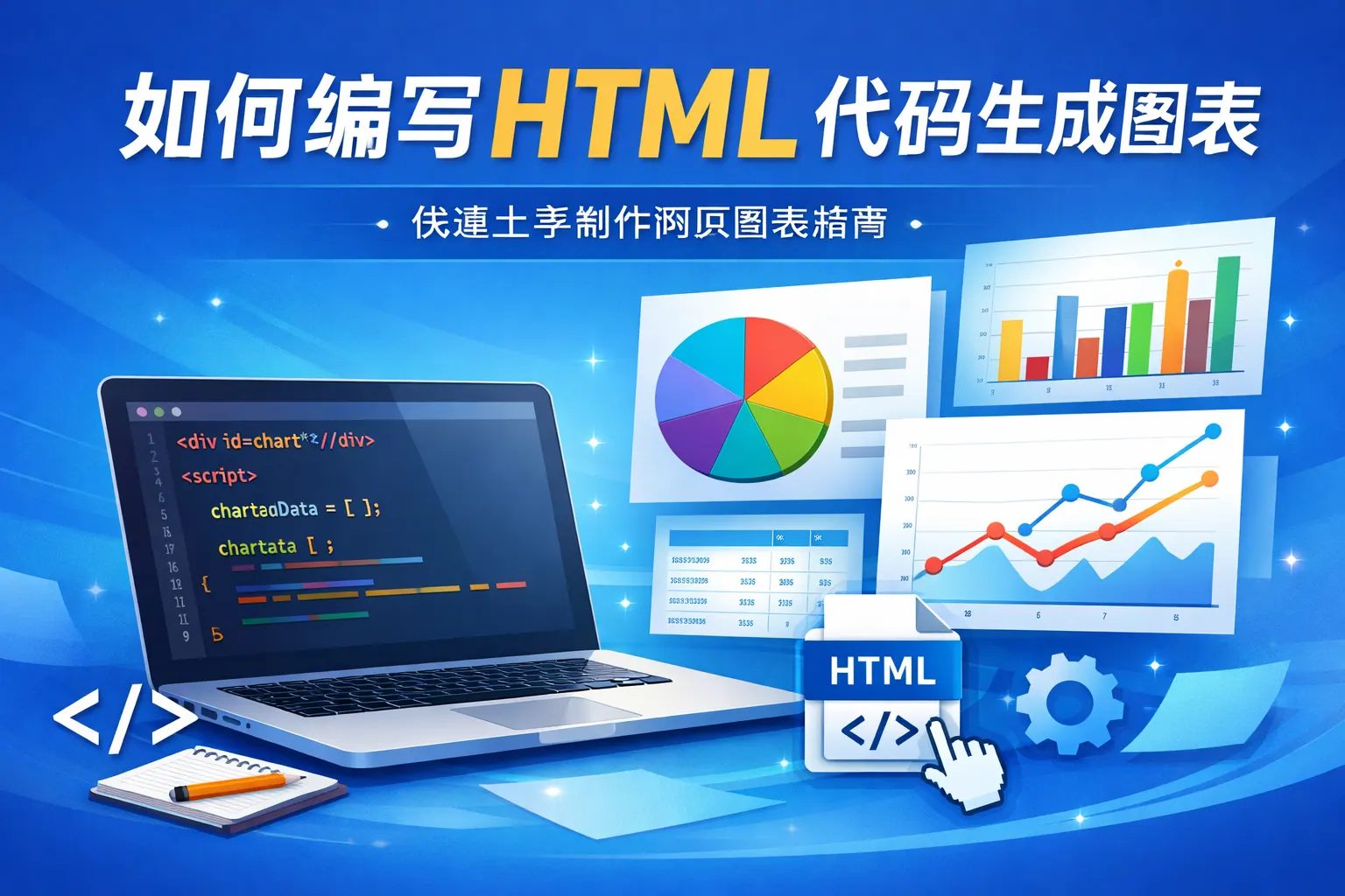 如何编写html代码生成图表