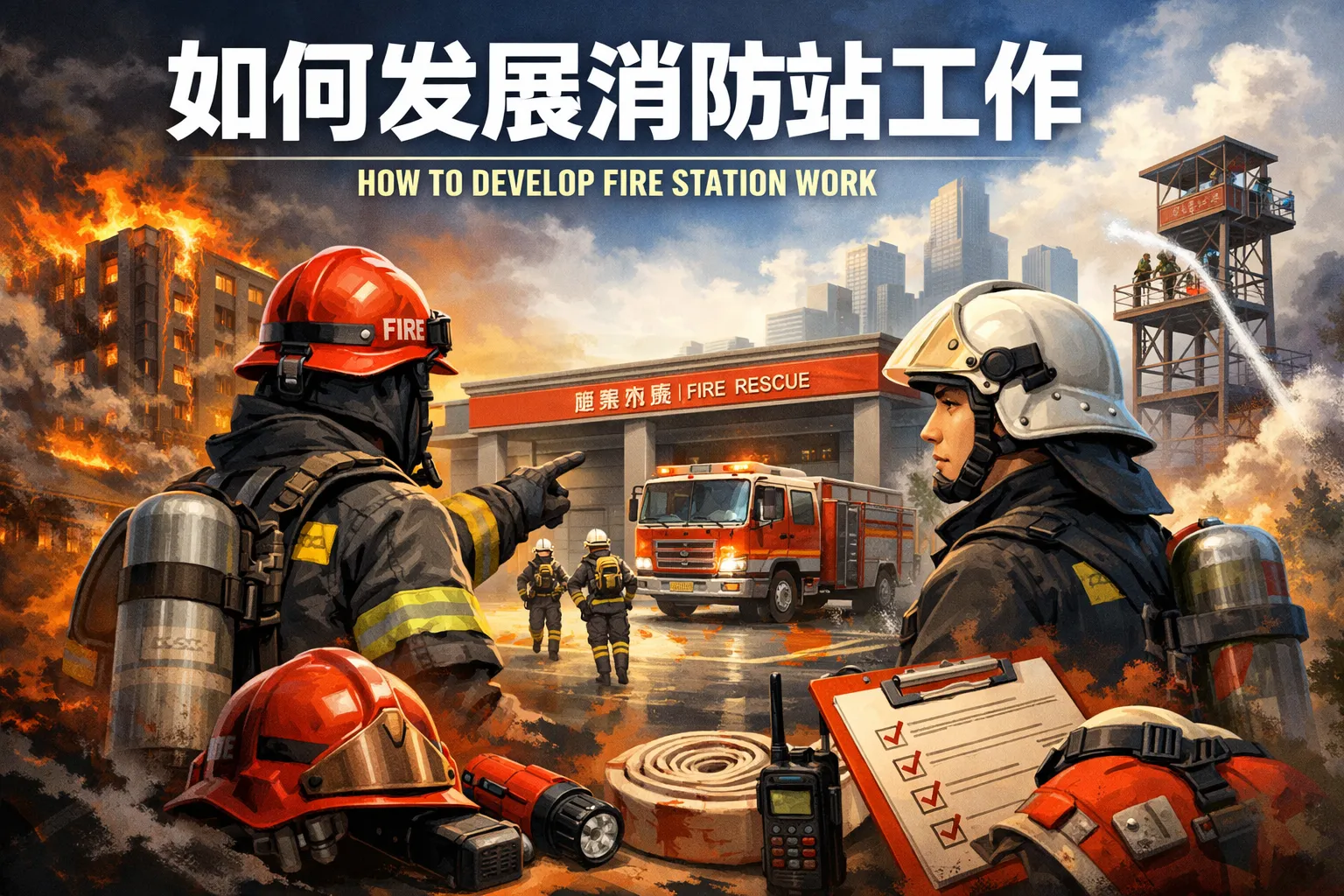 如何发展消防站工作