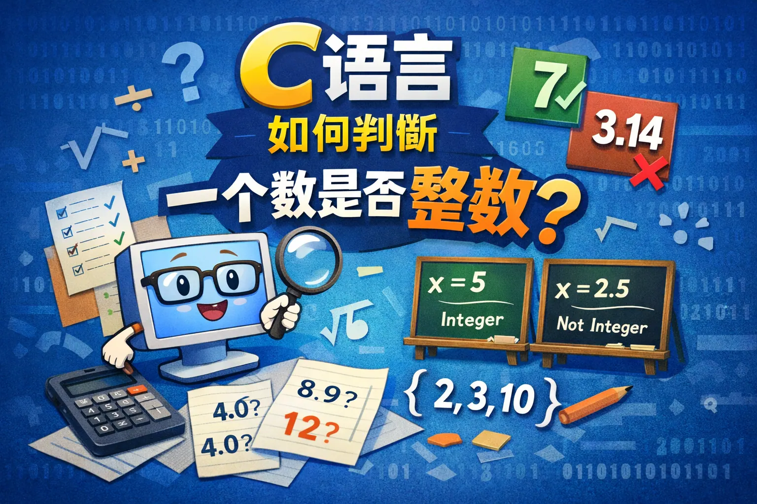 c语言如何判断一个数是否是整数