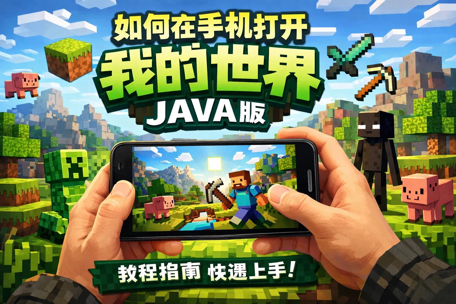 如何在手机打开我的世界java版