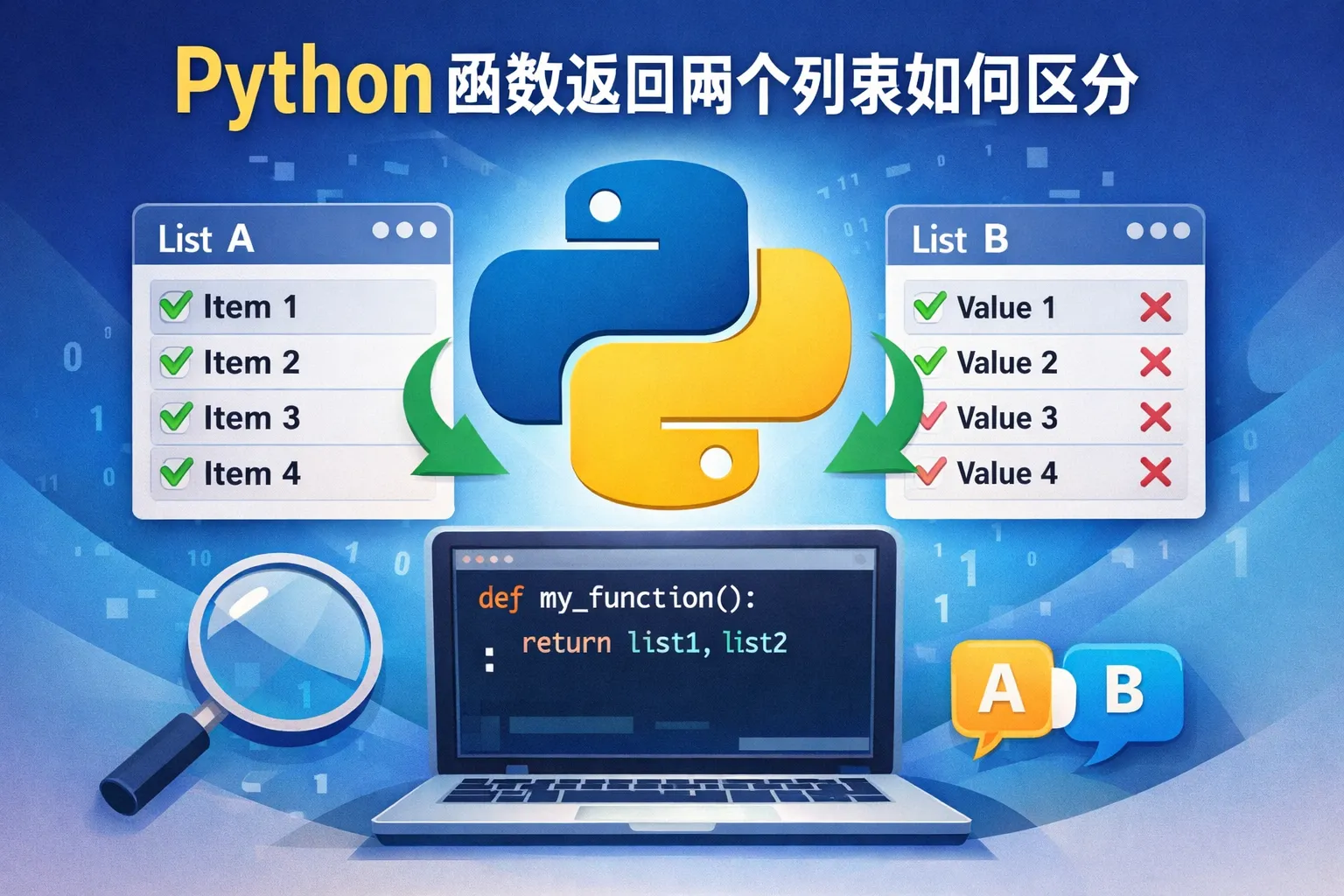 python函数返回两个列表如何区分