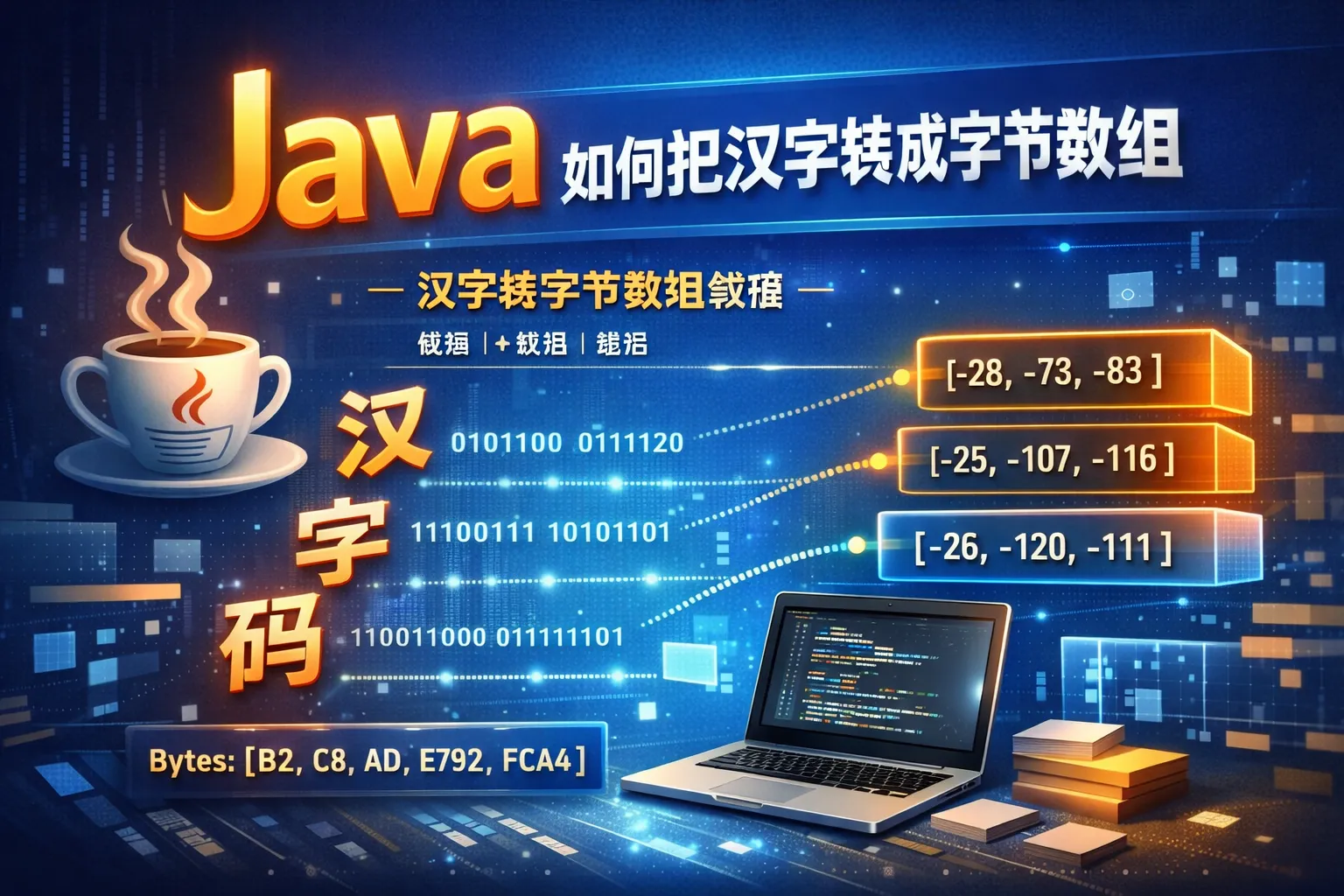 java如何把汉字转成字节数组