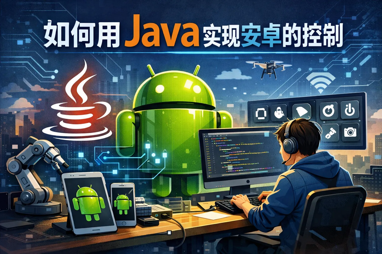 如何用java实现安卓的控制