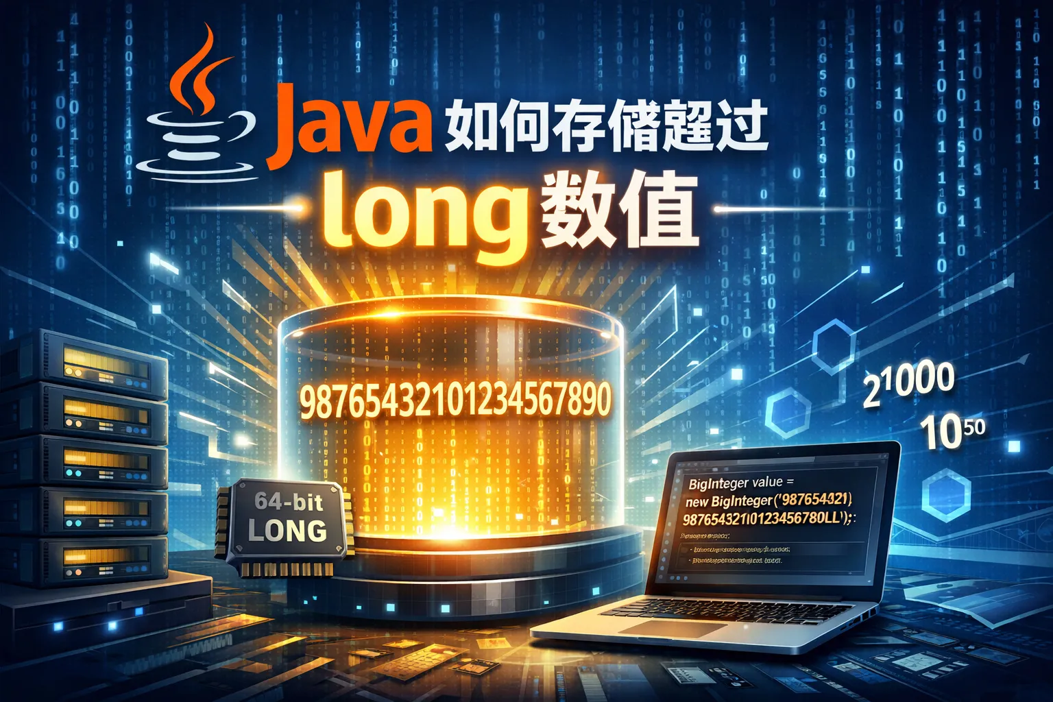java如何存储超过long数值