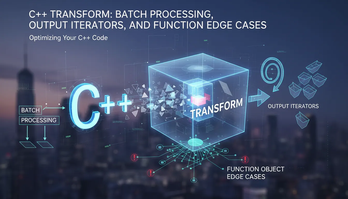 Transform C C++ transform怎么写得更简洁:批量转换、输出迭代器和函数对象的边界场景