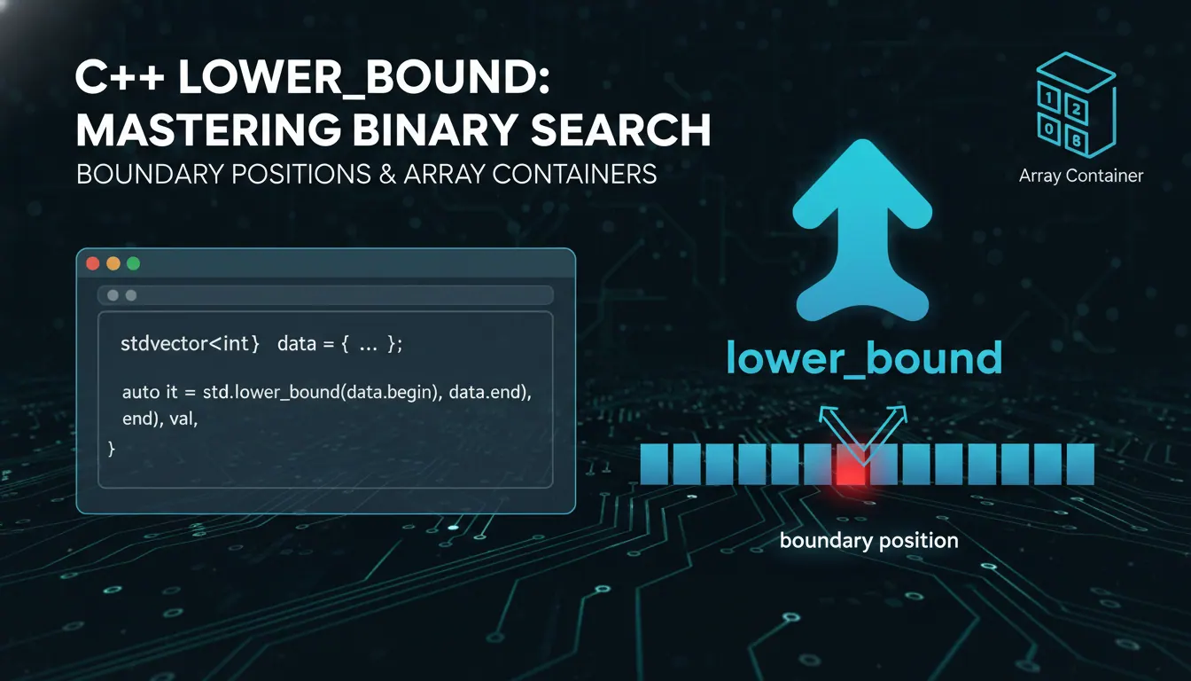 C++ lower_bound总是写错怎么办：二分查找、边界位置和数组容器的代码示例