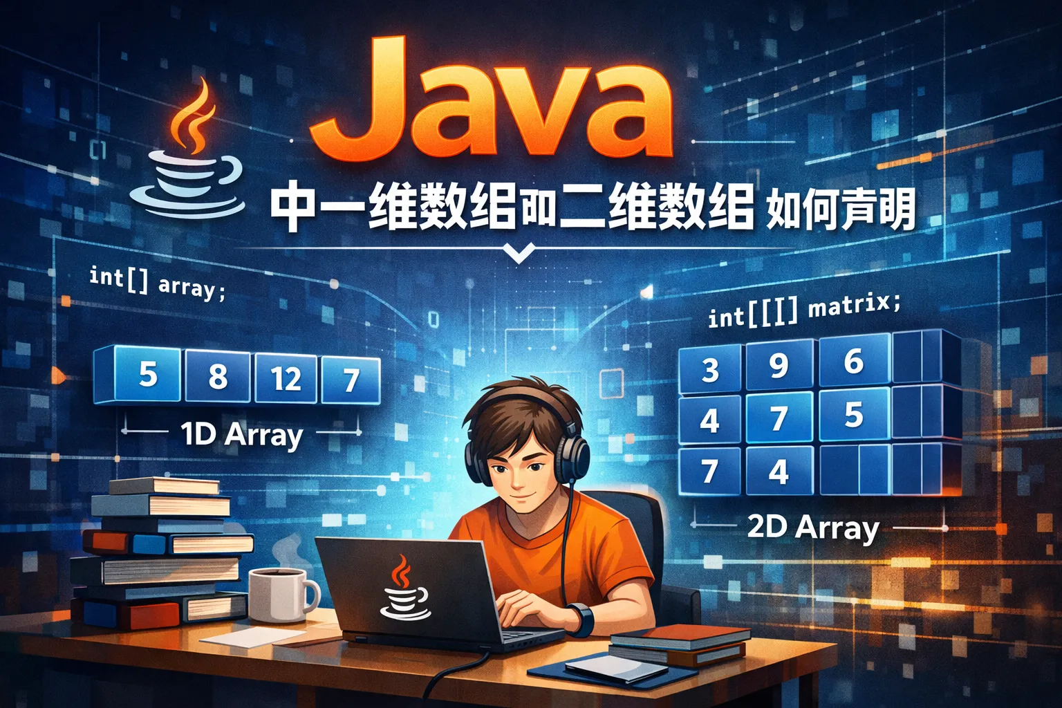 java中一维数组和二维数组如何声明