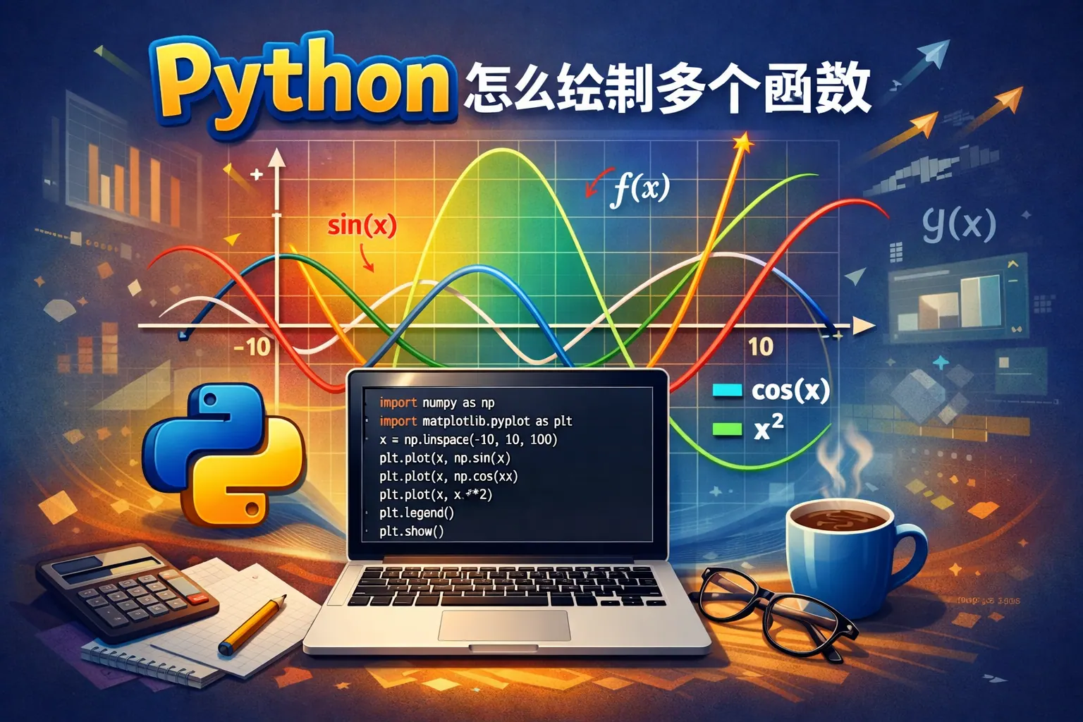 python怎么绘制多个函数
