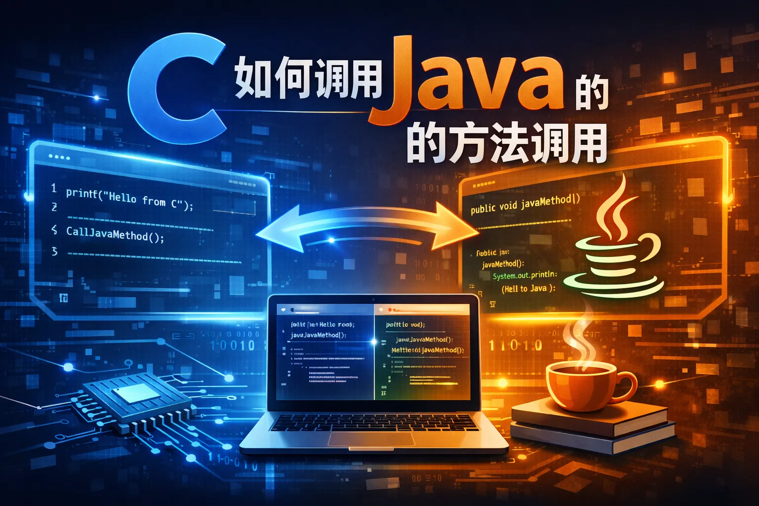 c 如何调用java的方法调用
