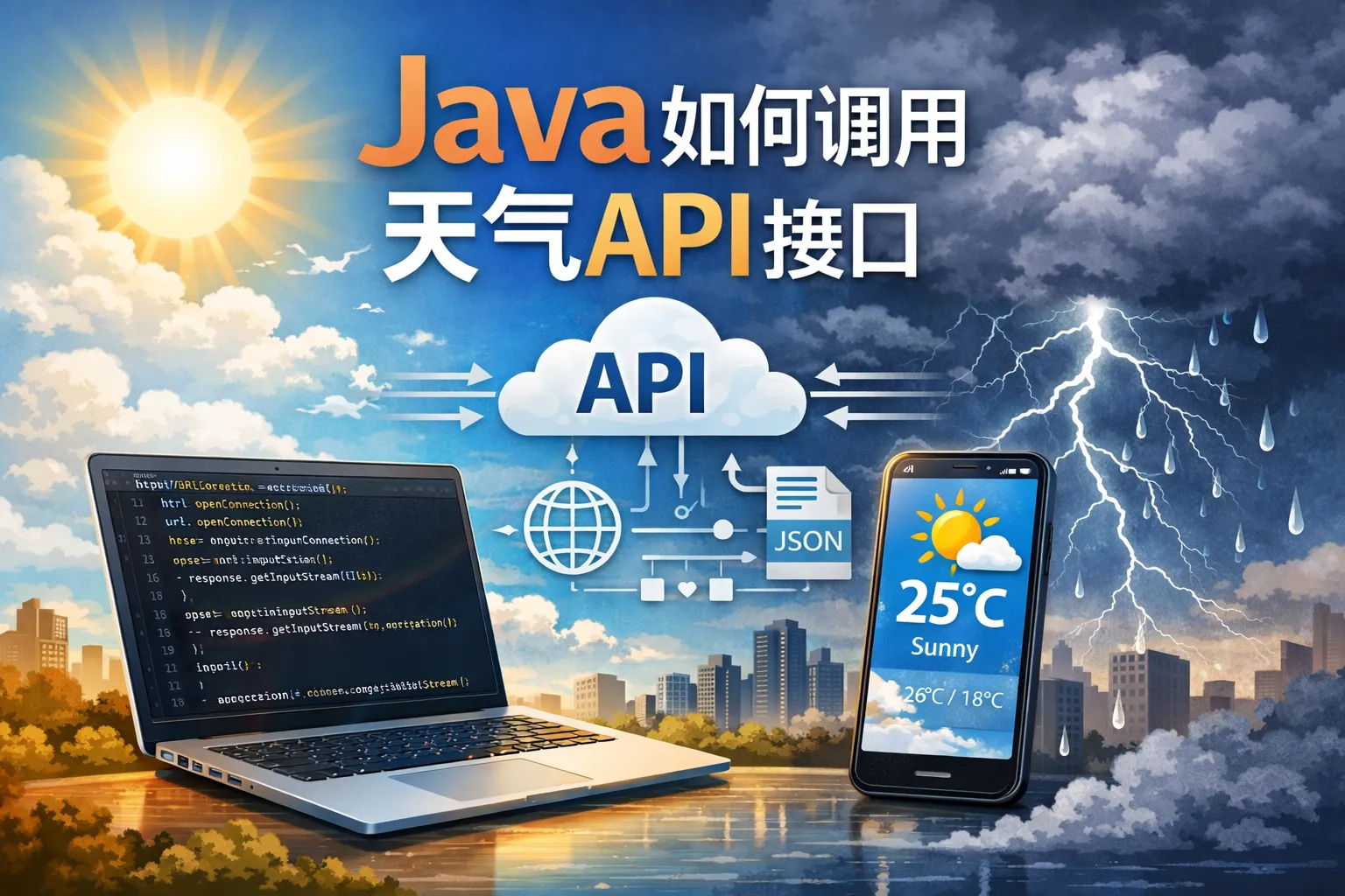 java如何调用天气api接口