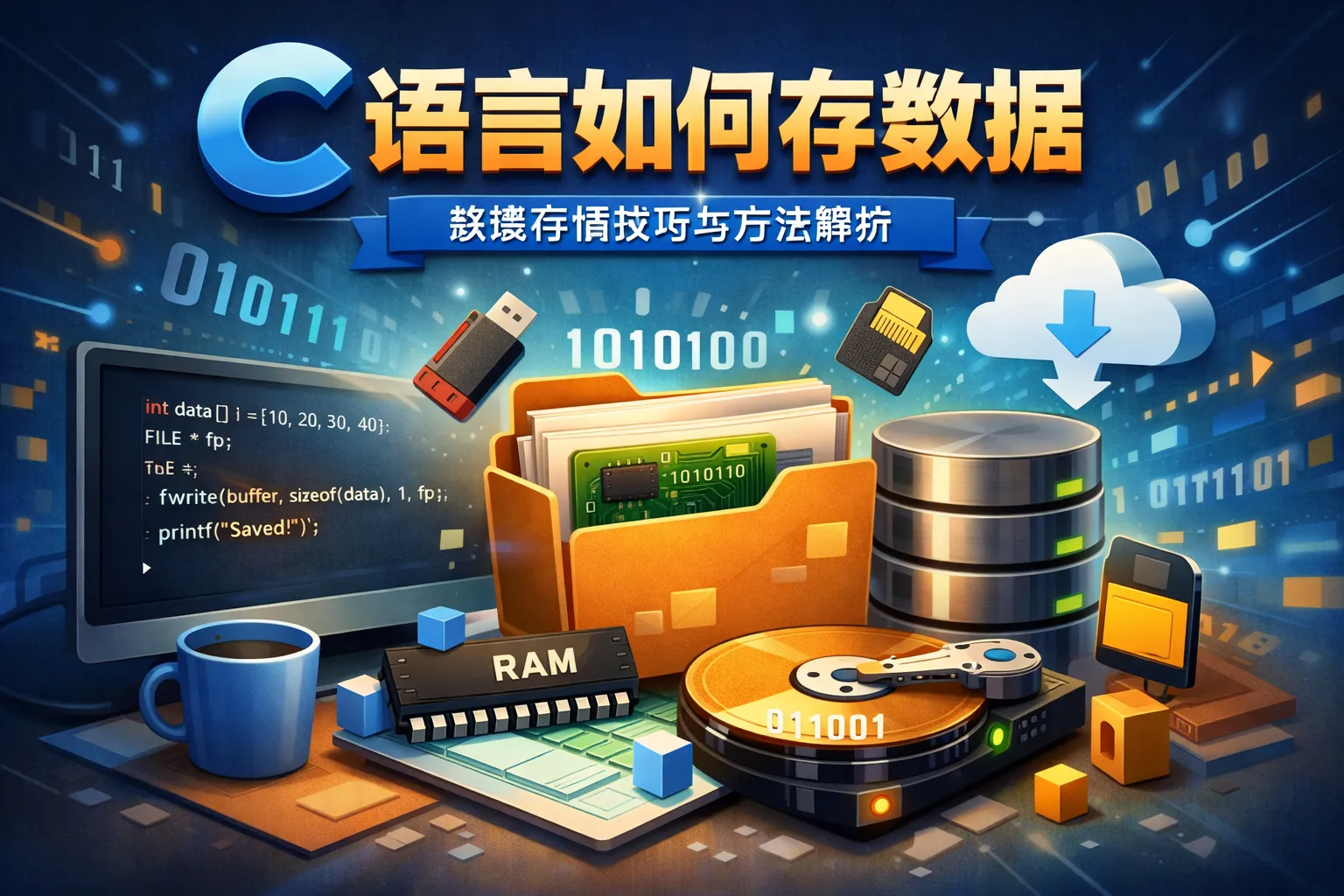 c语言如何存数据