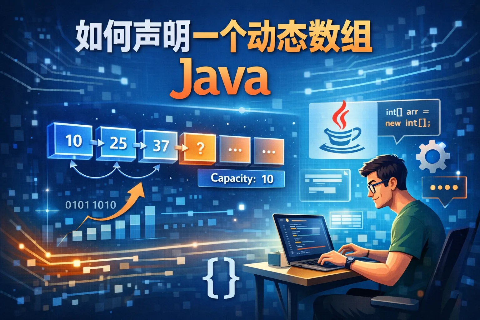如何声明一个动态数组 java