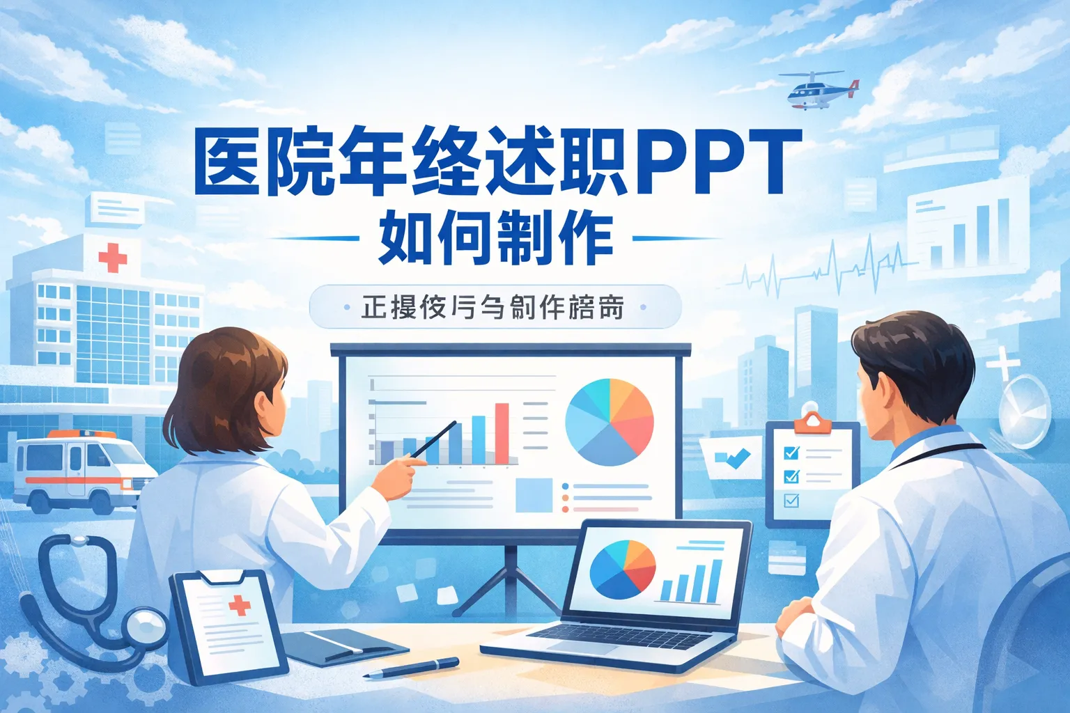 医院年终述职ppt如何制作