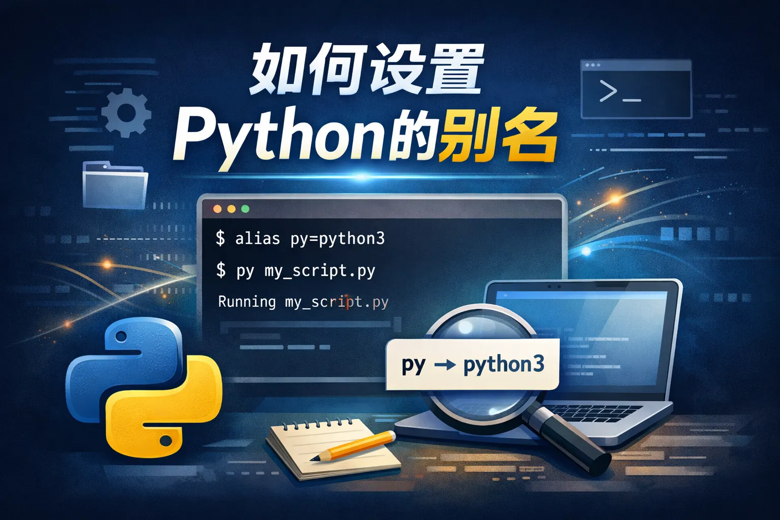 如何设置python的别名