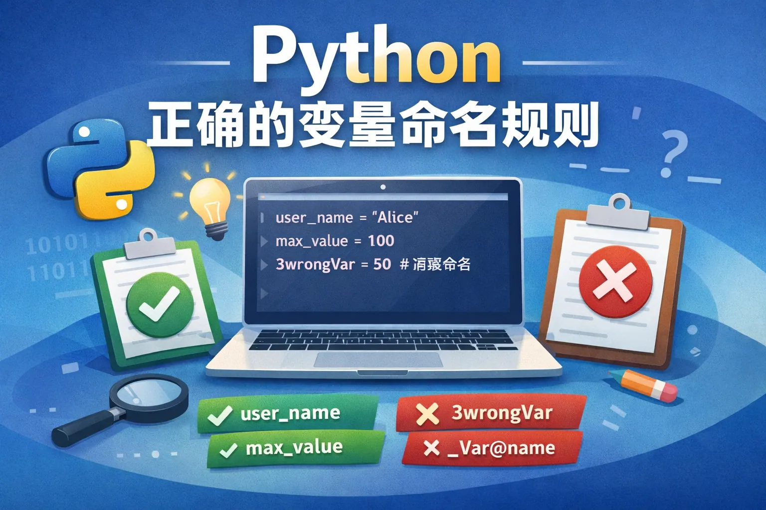 python正确的变量命名规则