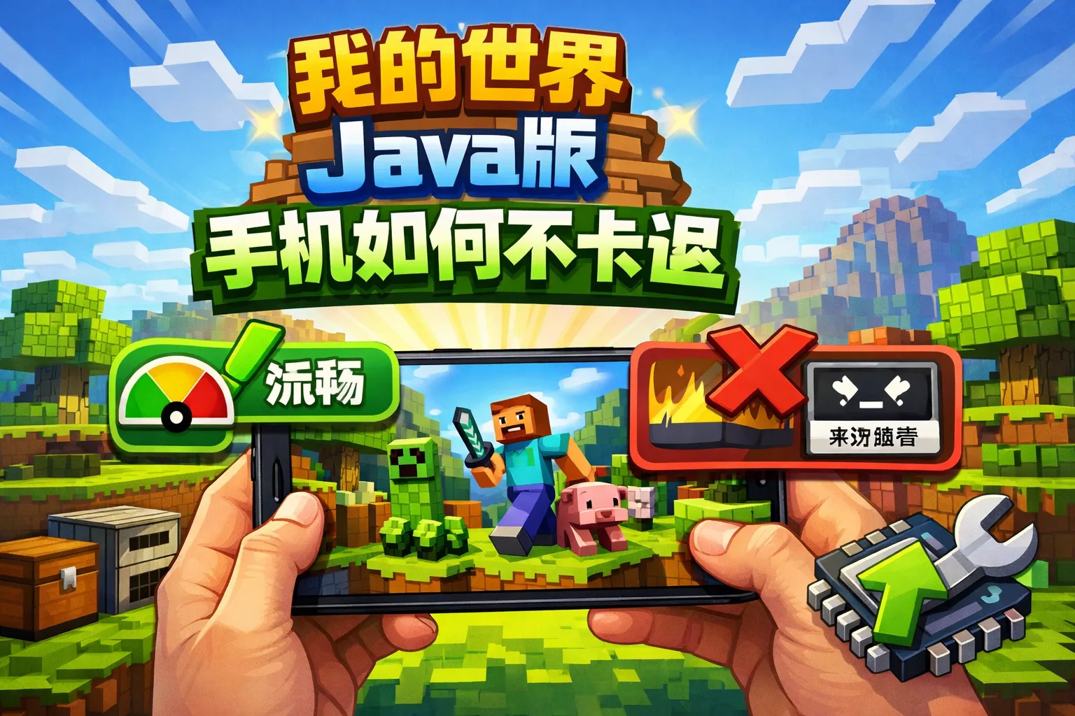 我的世界java版手机如何不卡退