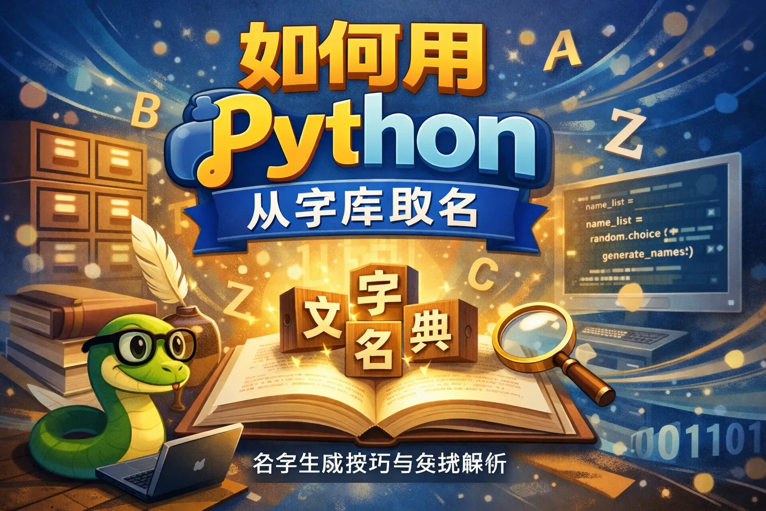 如何用python从字库取名