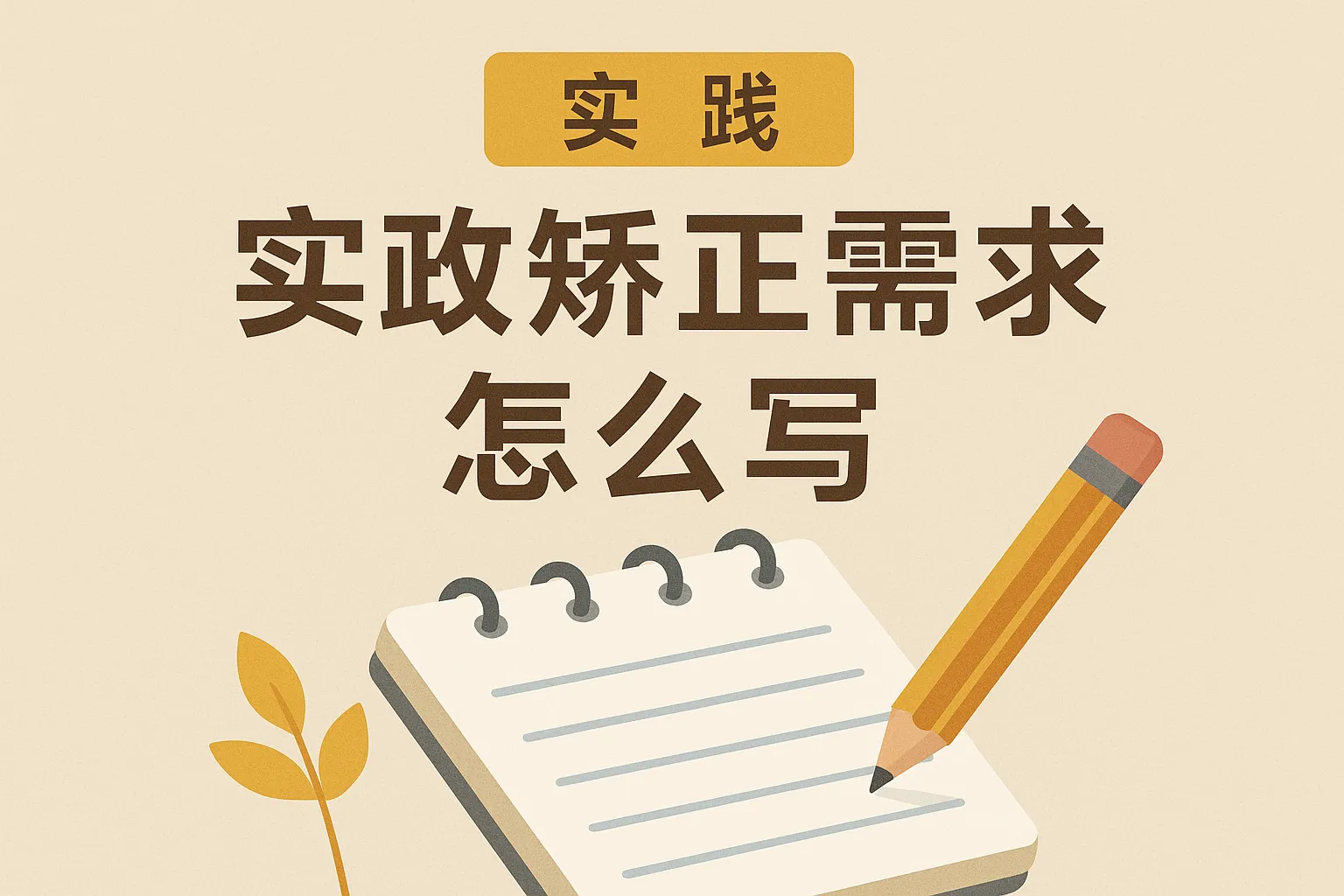 实践矫正需求怎么写