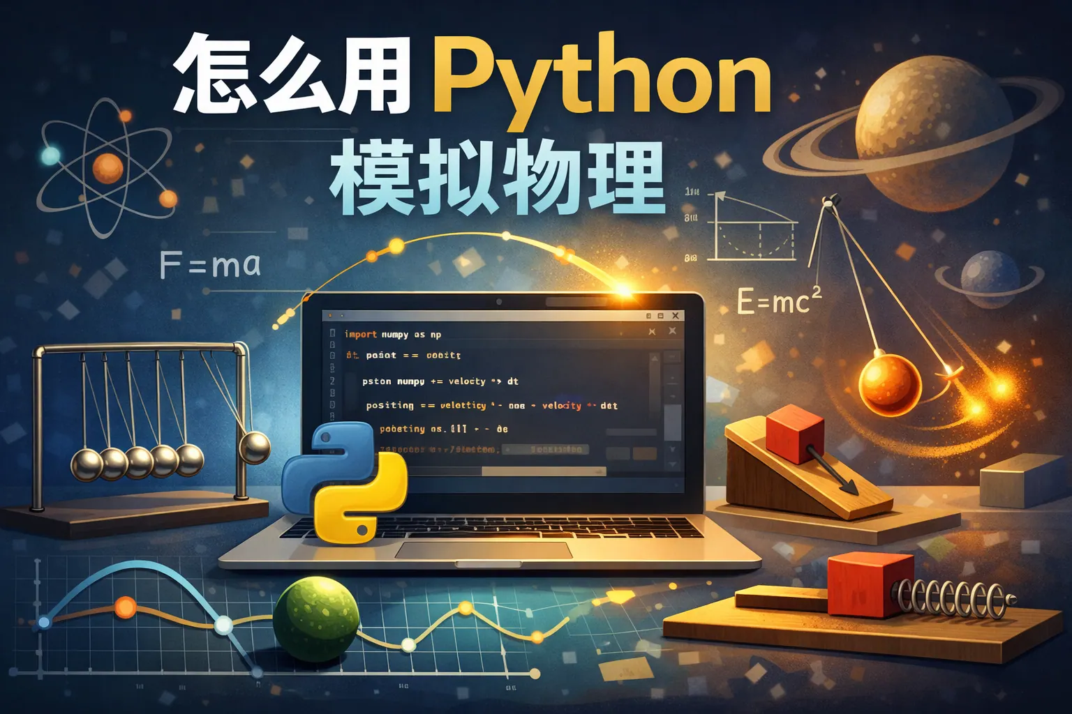 怎么用python模拟物理
