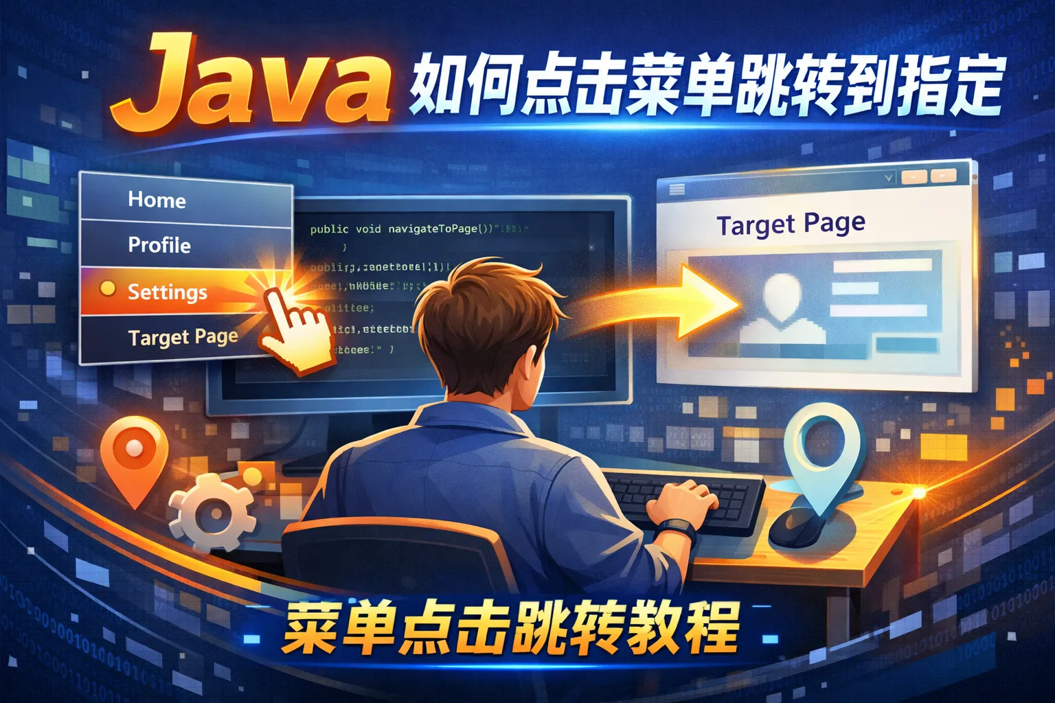 java如何点击菜单跳转到指定