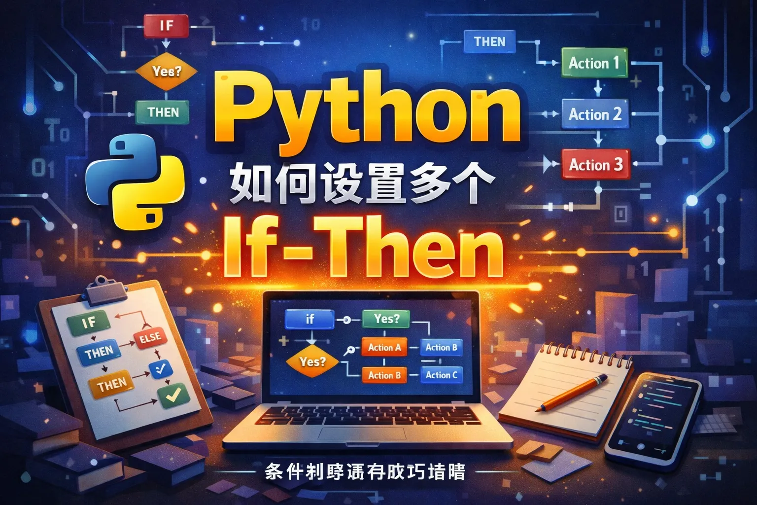 python如何设置多个ifthen