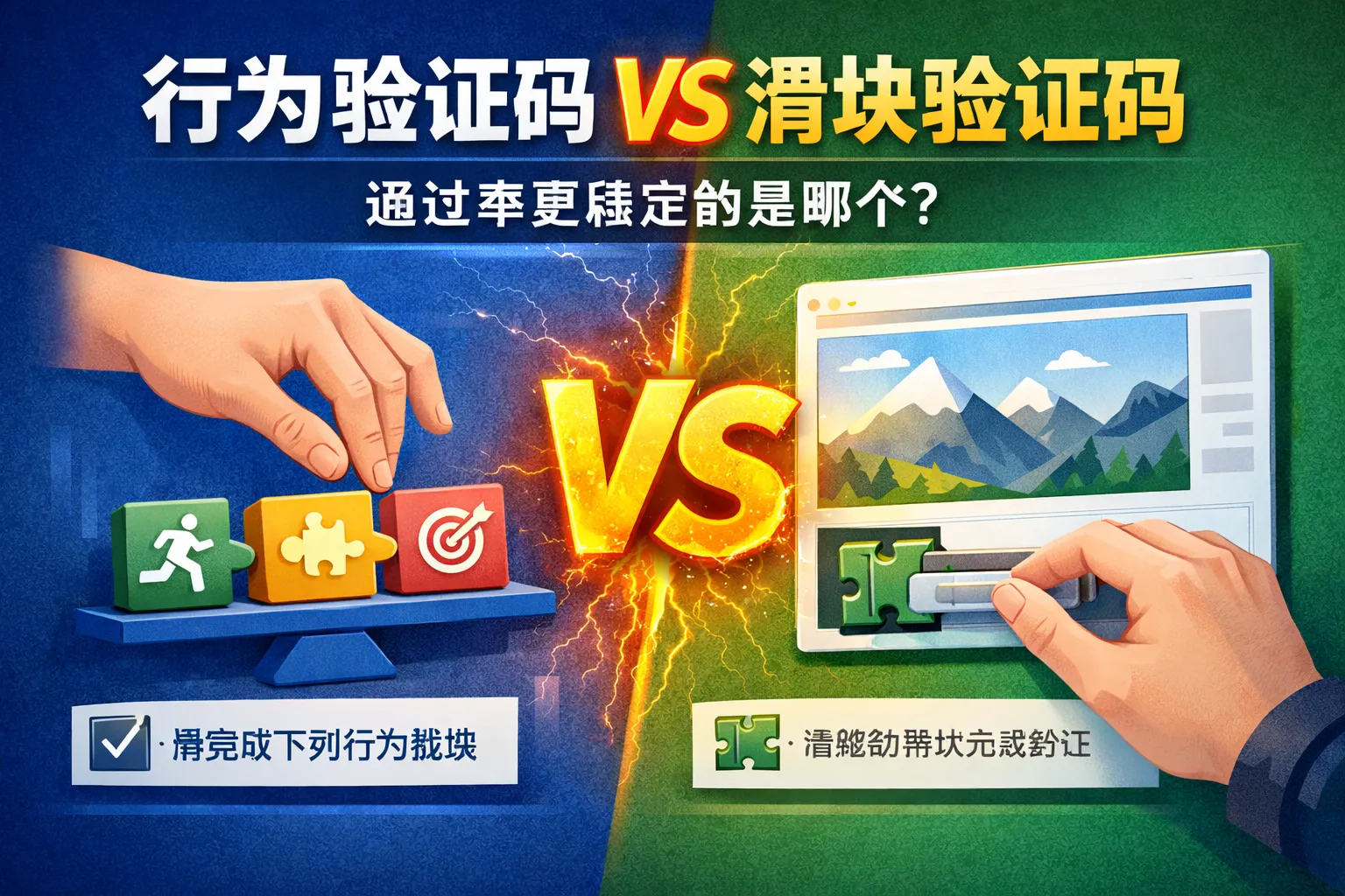 行为验证码vs滑块验证码:通过率更稳定的是哪个?