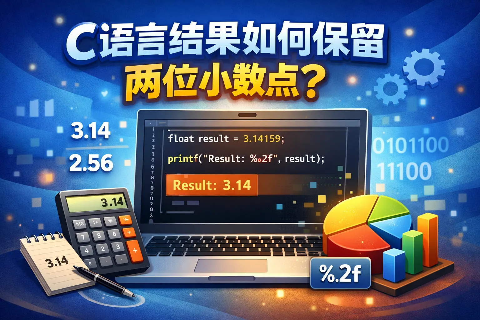 c语言结果如何保留两位小数点