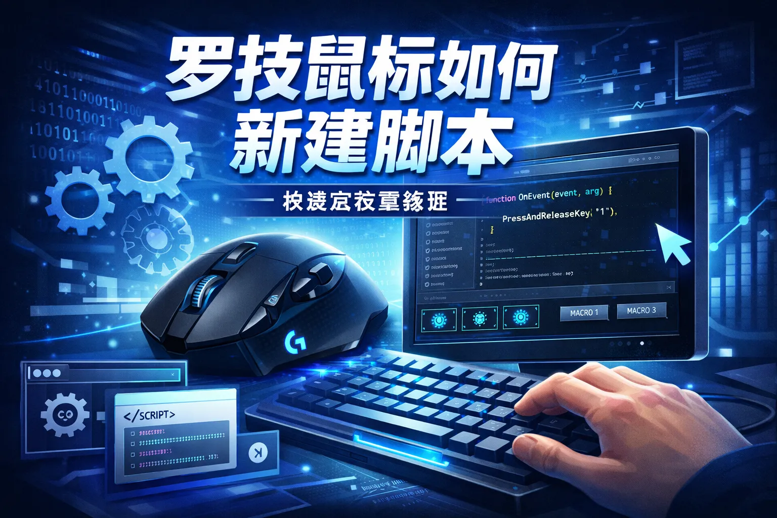 罗技鼠标如何新建脚本