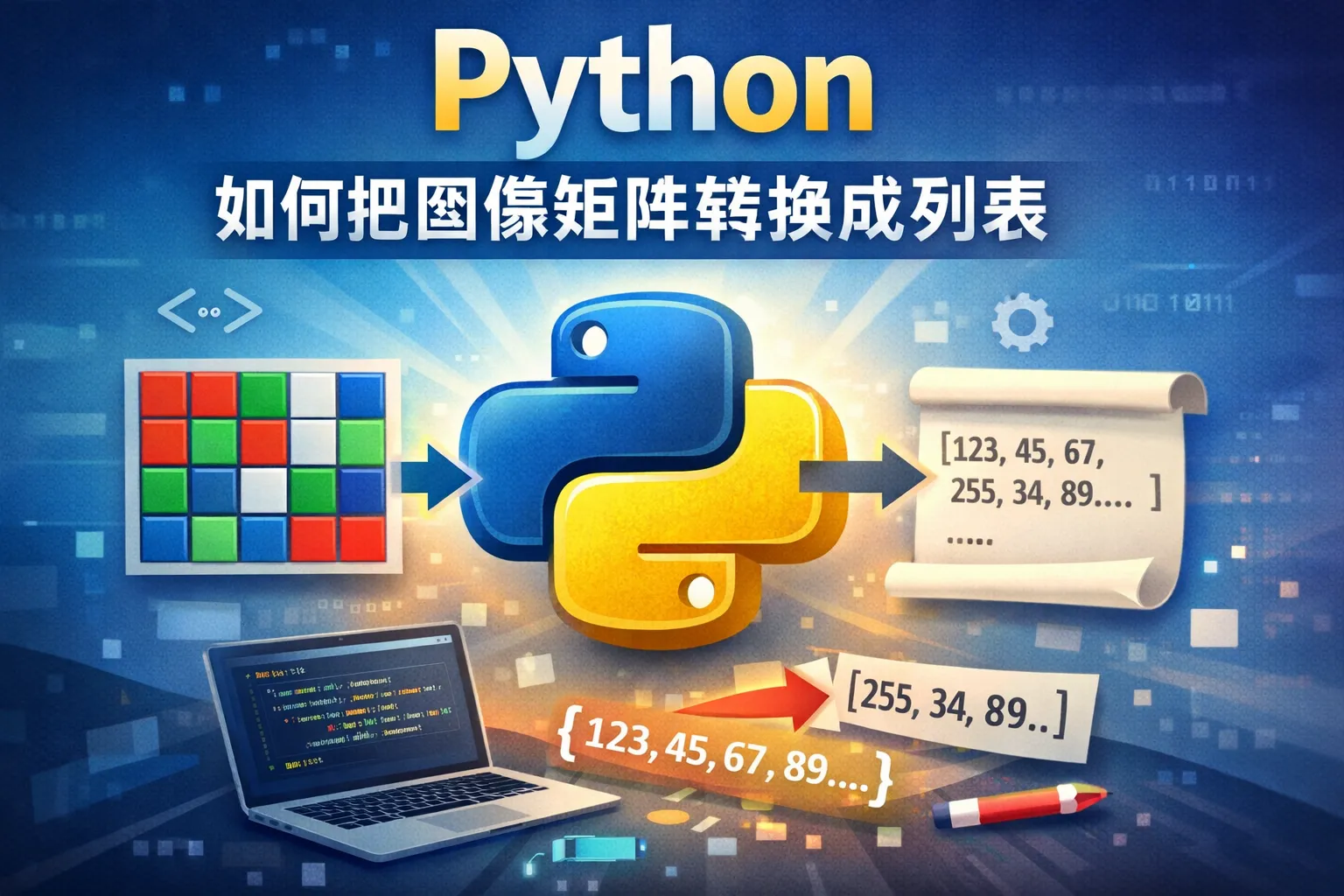 python如何把图像矩阵转换成列表