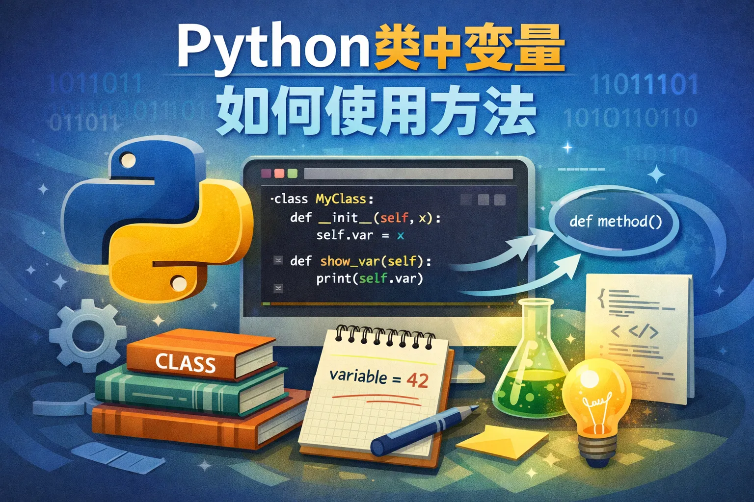 python类中变量如何使用方法