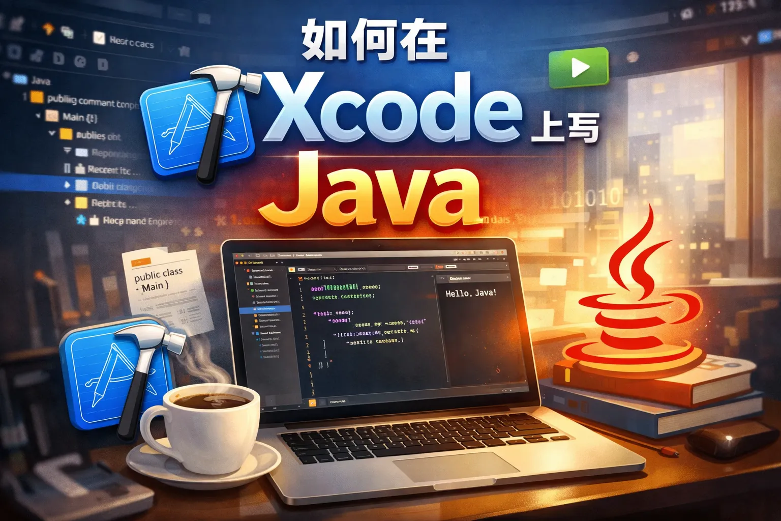 如何在xcode上写java
