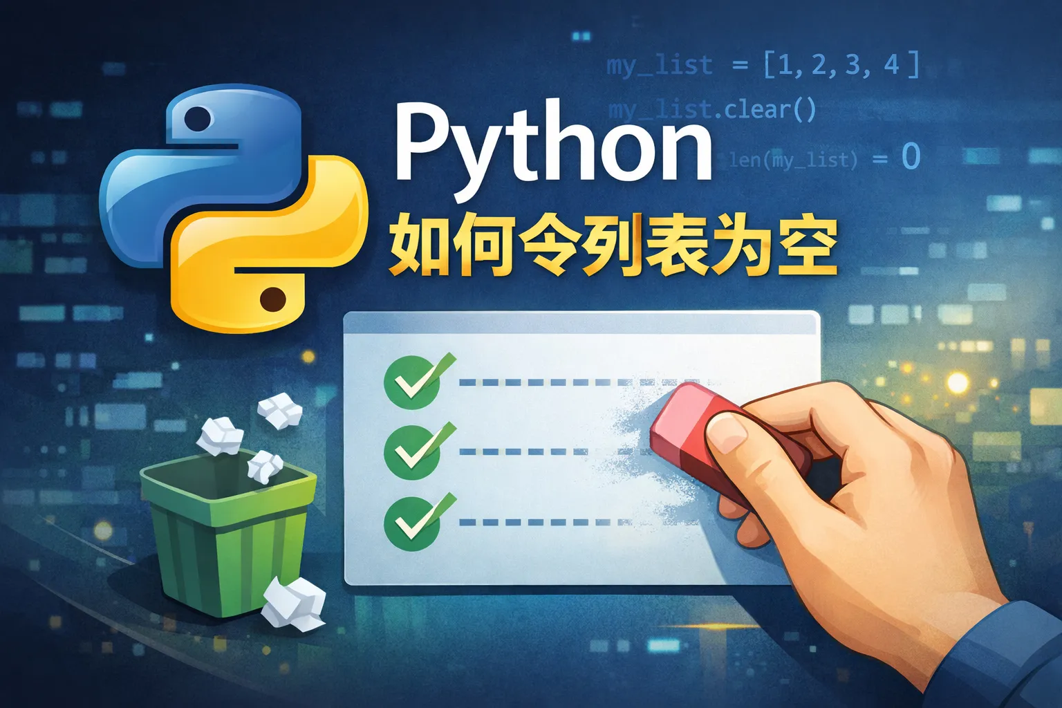 python如何令列表为空