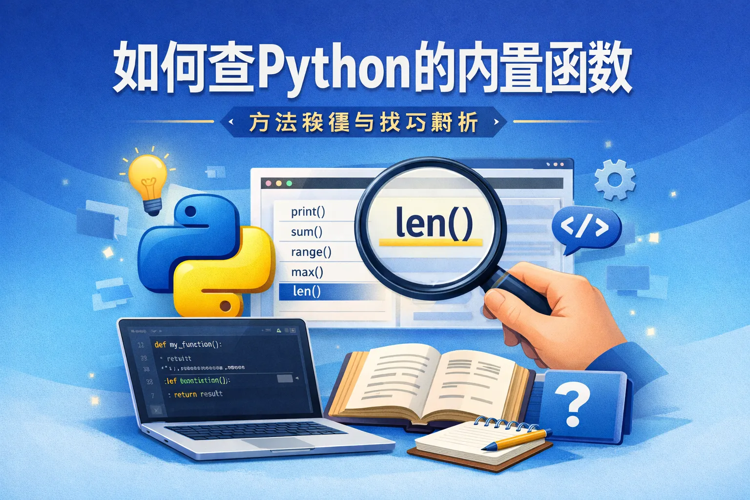 如何查python的内置函数