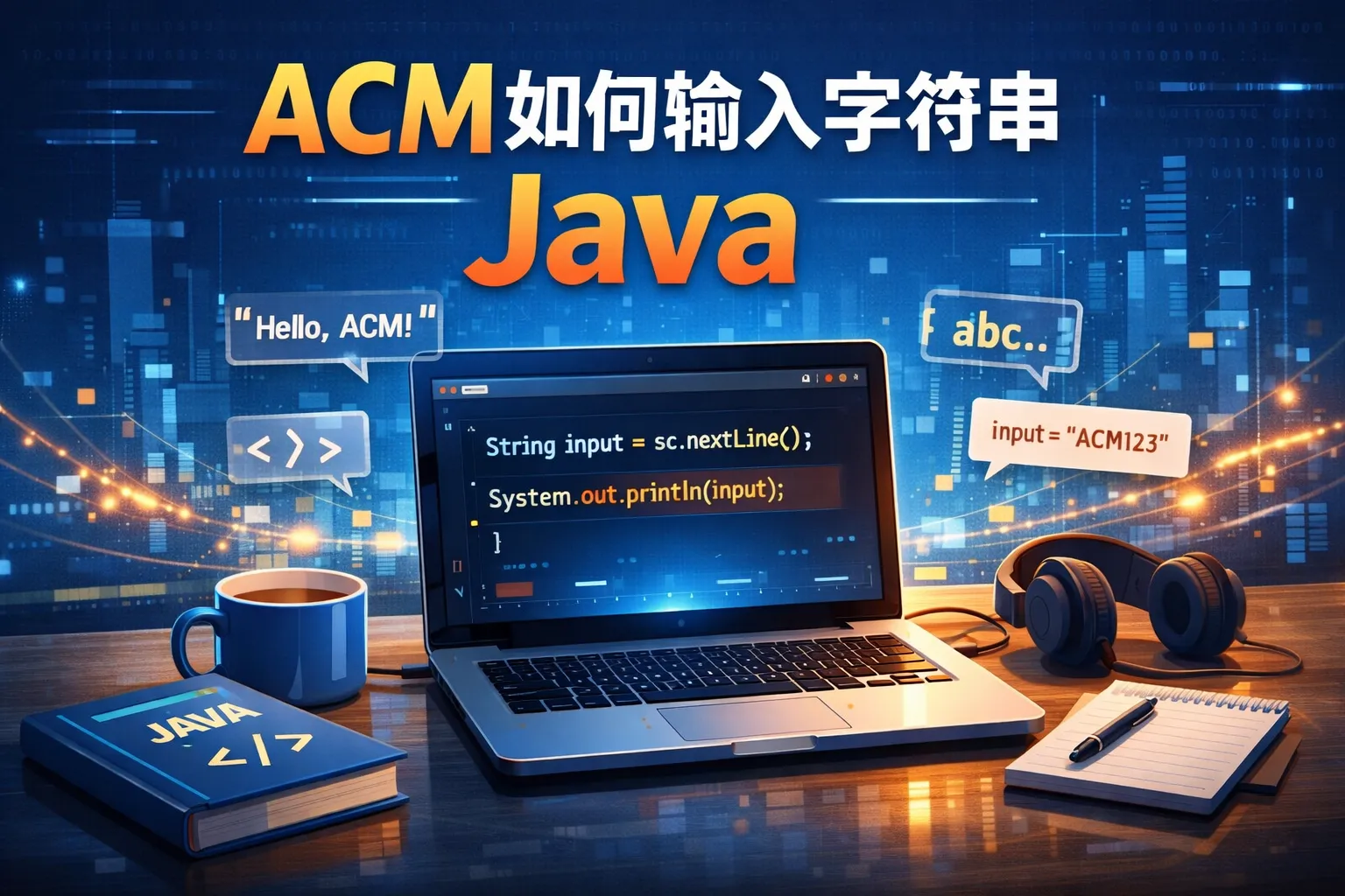 acm如何输入字符串Java