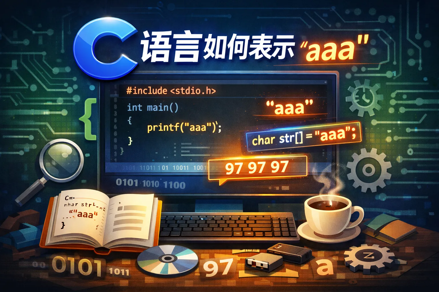 c语言如何表示aaa