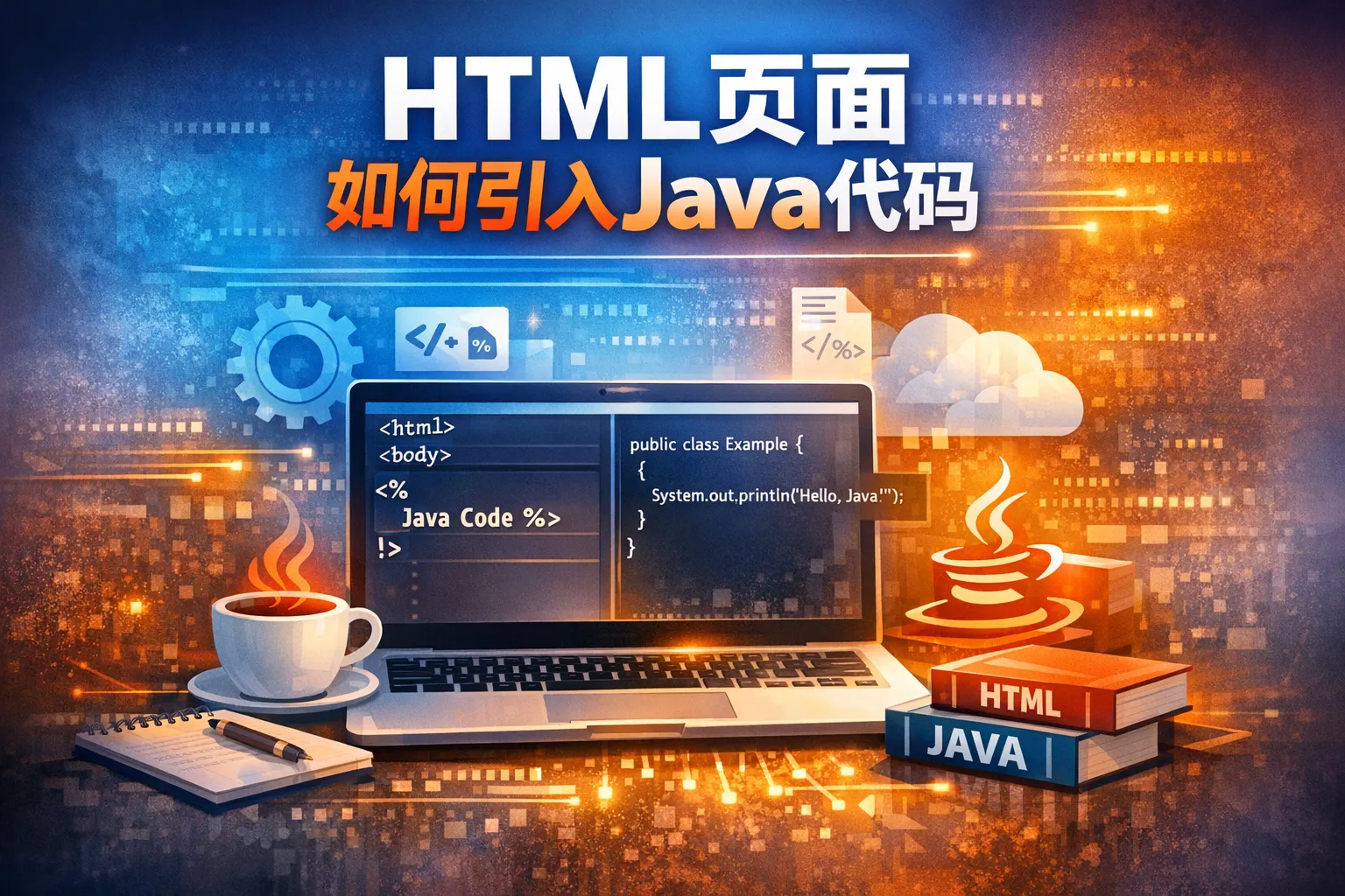 HTML页面如何引入Java代码