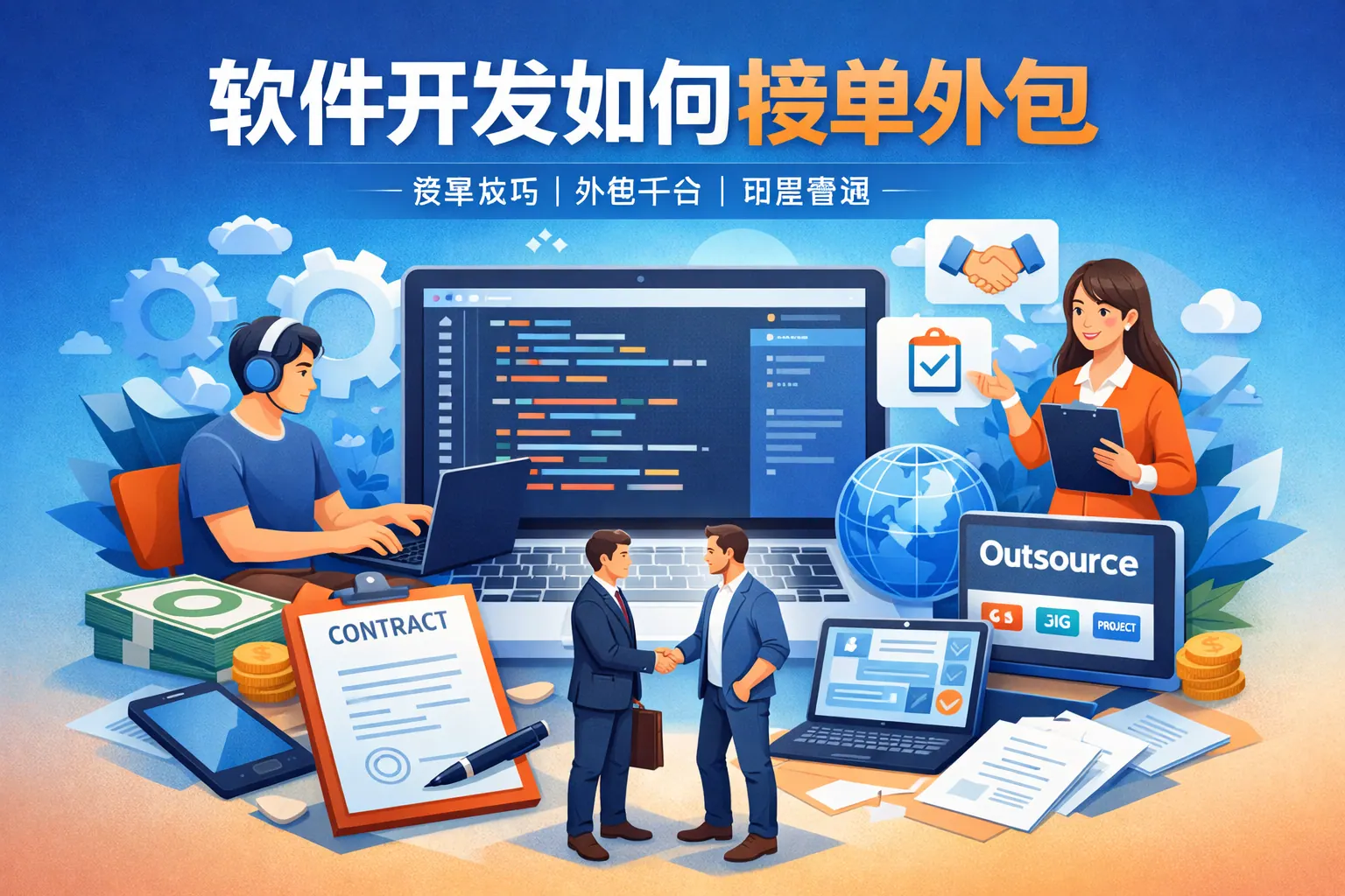 软件开发如何接单外包