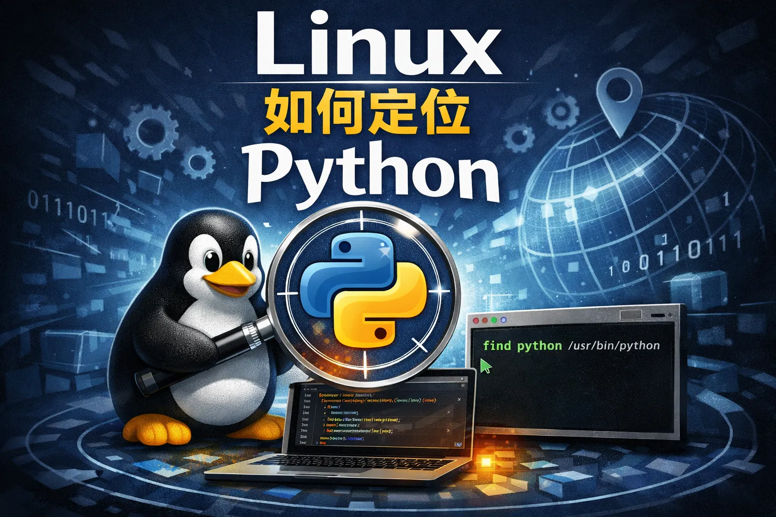 linux如何定位python