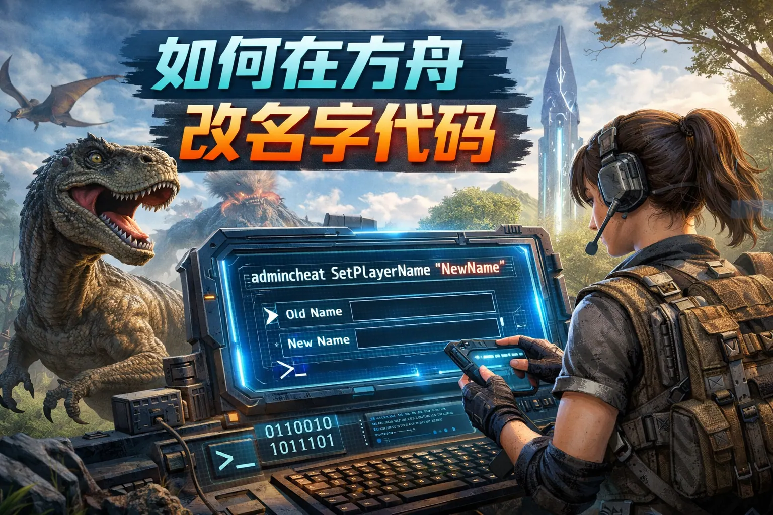 如何在方舟改名字代码