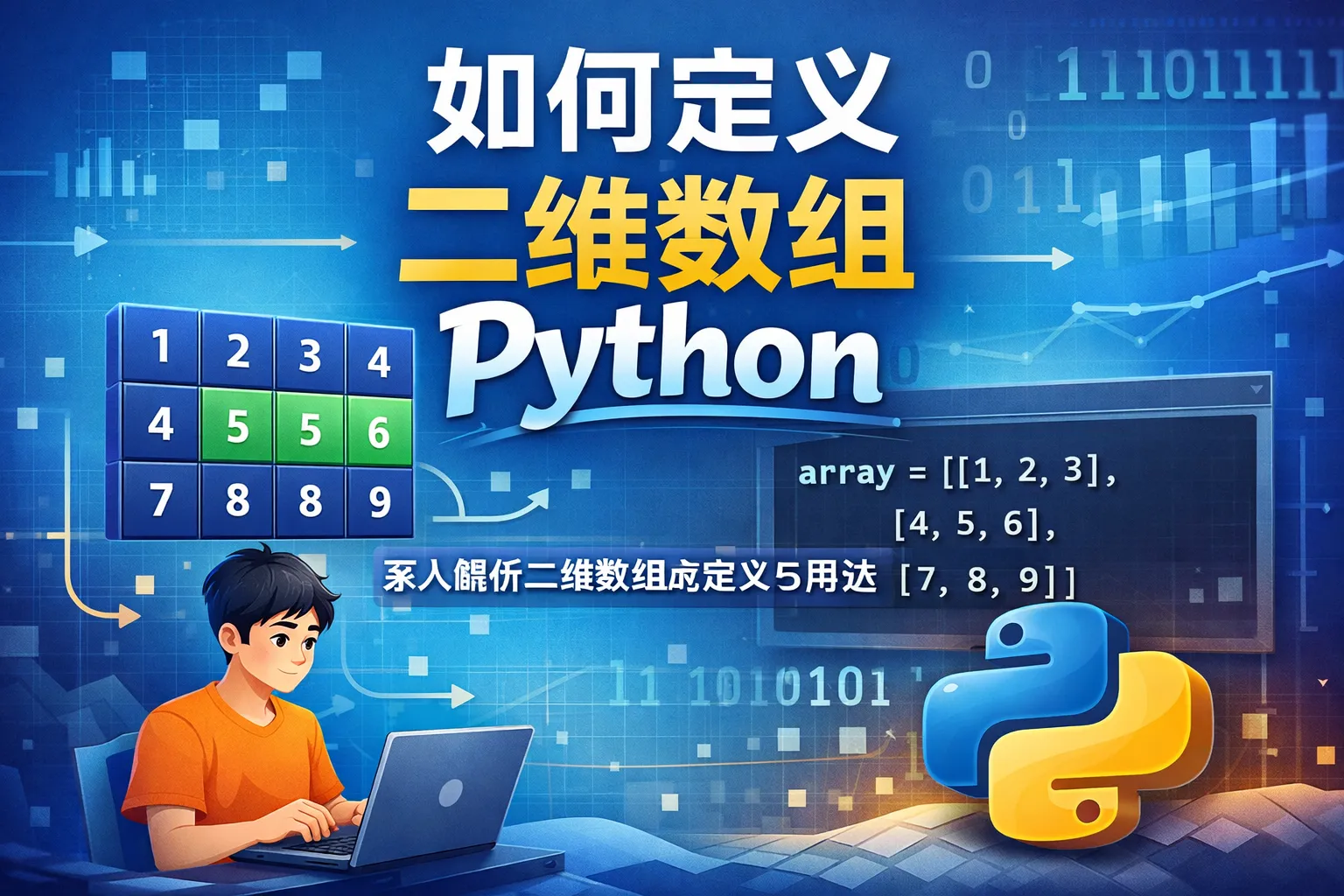 如何定义二维数组python