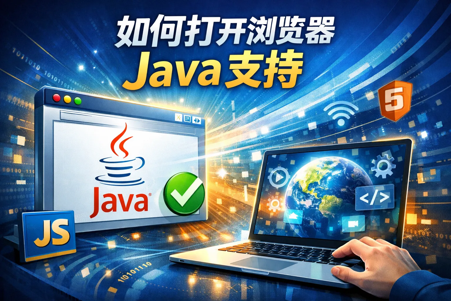 如何打开浏览器java支持