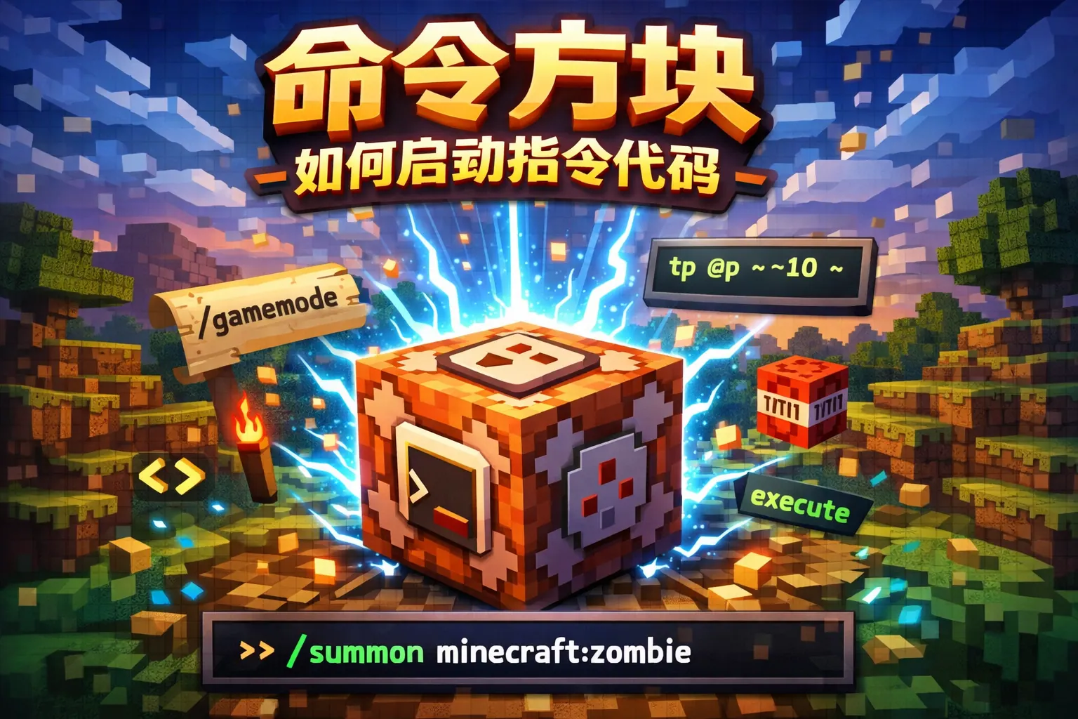 命令方块如何启动指令代码