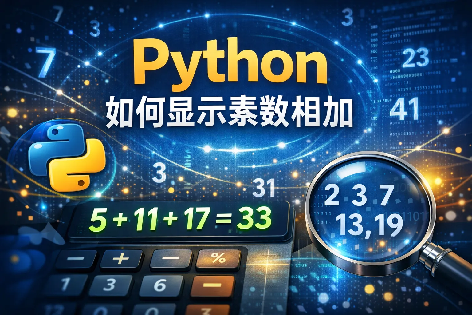 python如何显示素数相加