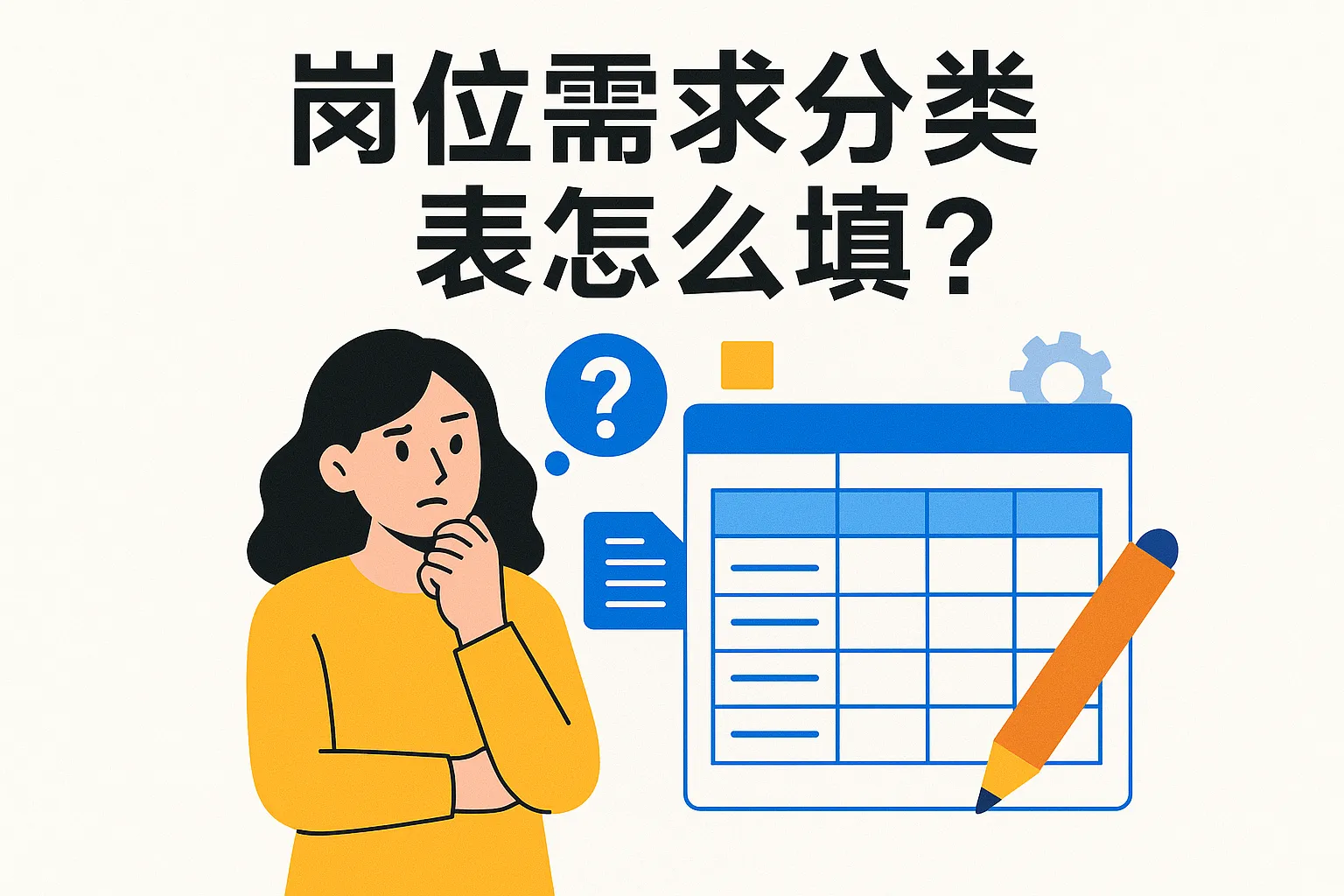 岗位需求分类表怎么填