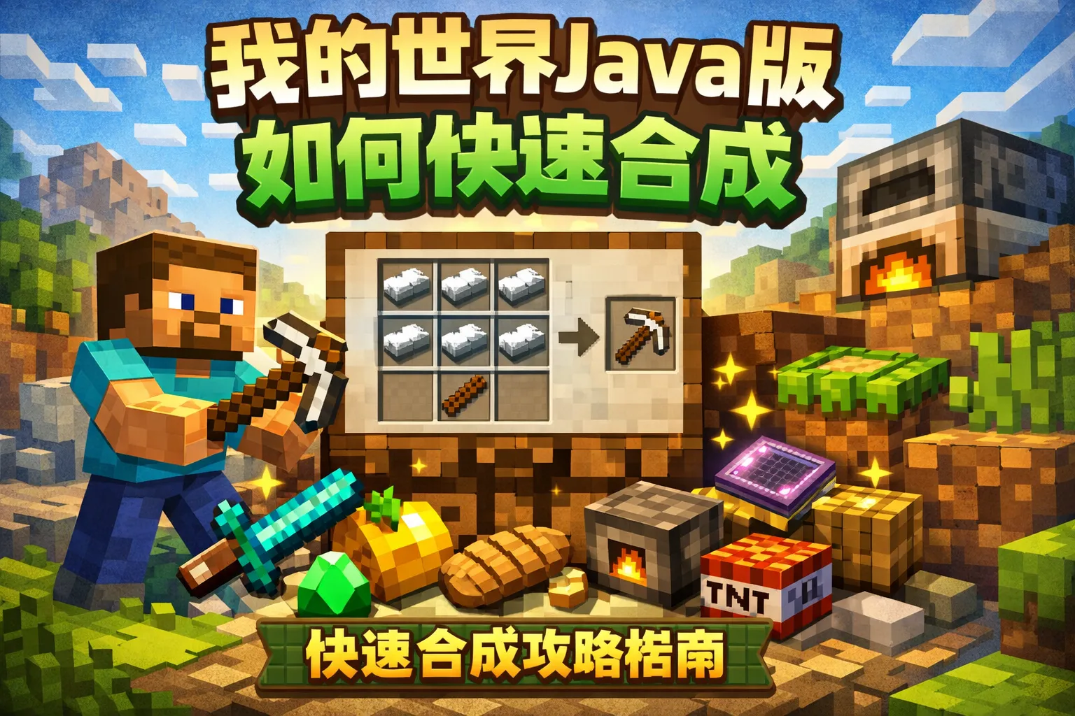 我的世界java版如何快速合成