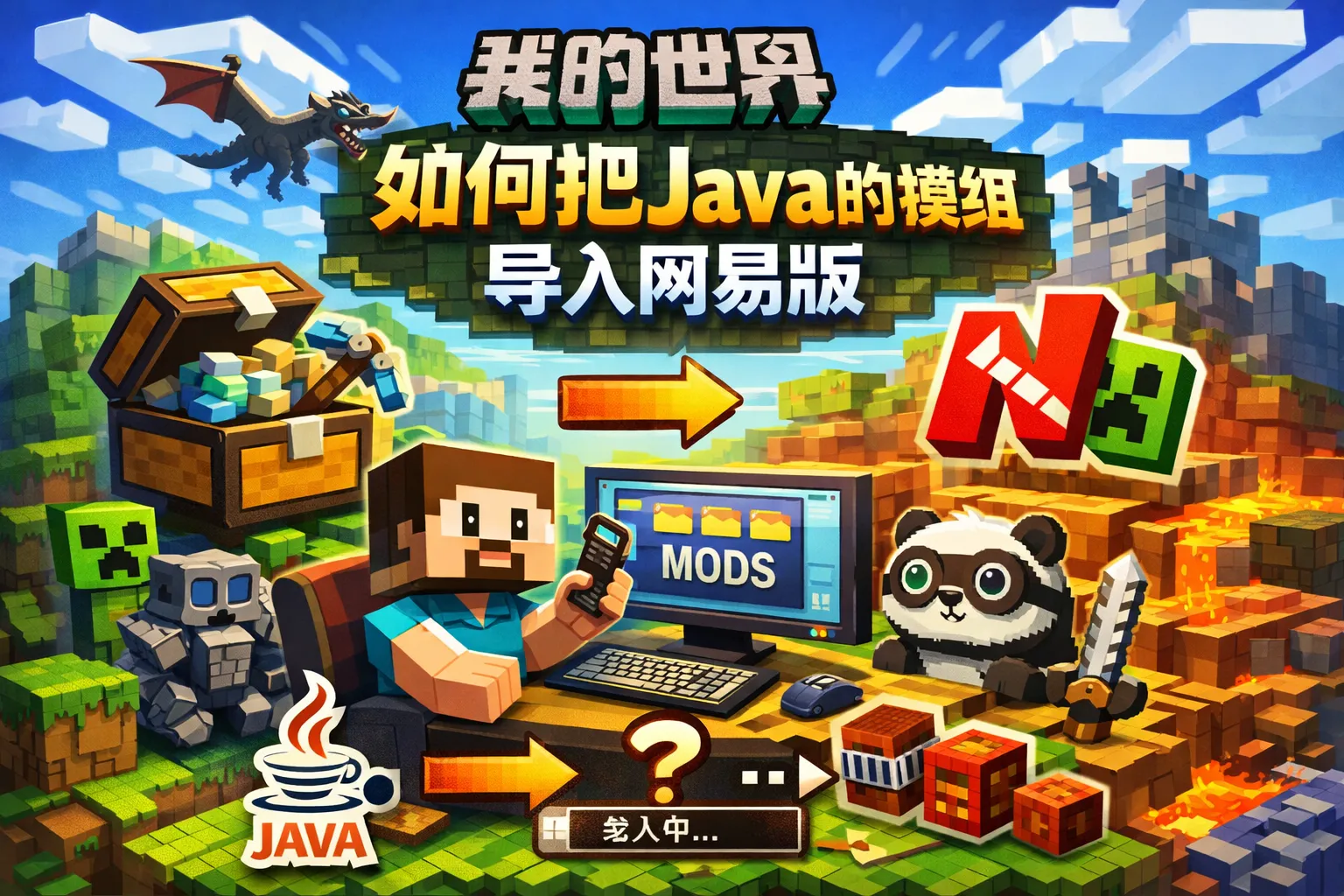 我的世界如何把java的模组导入网易版