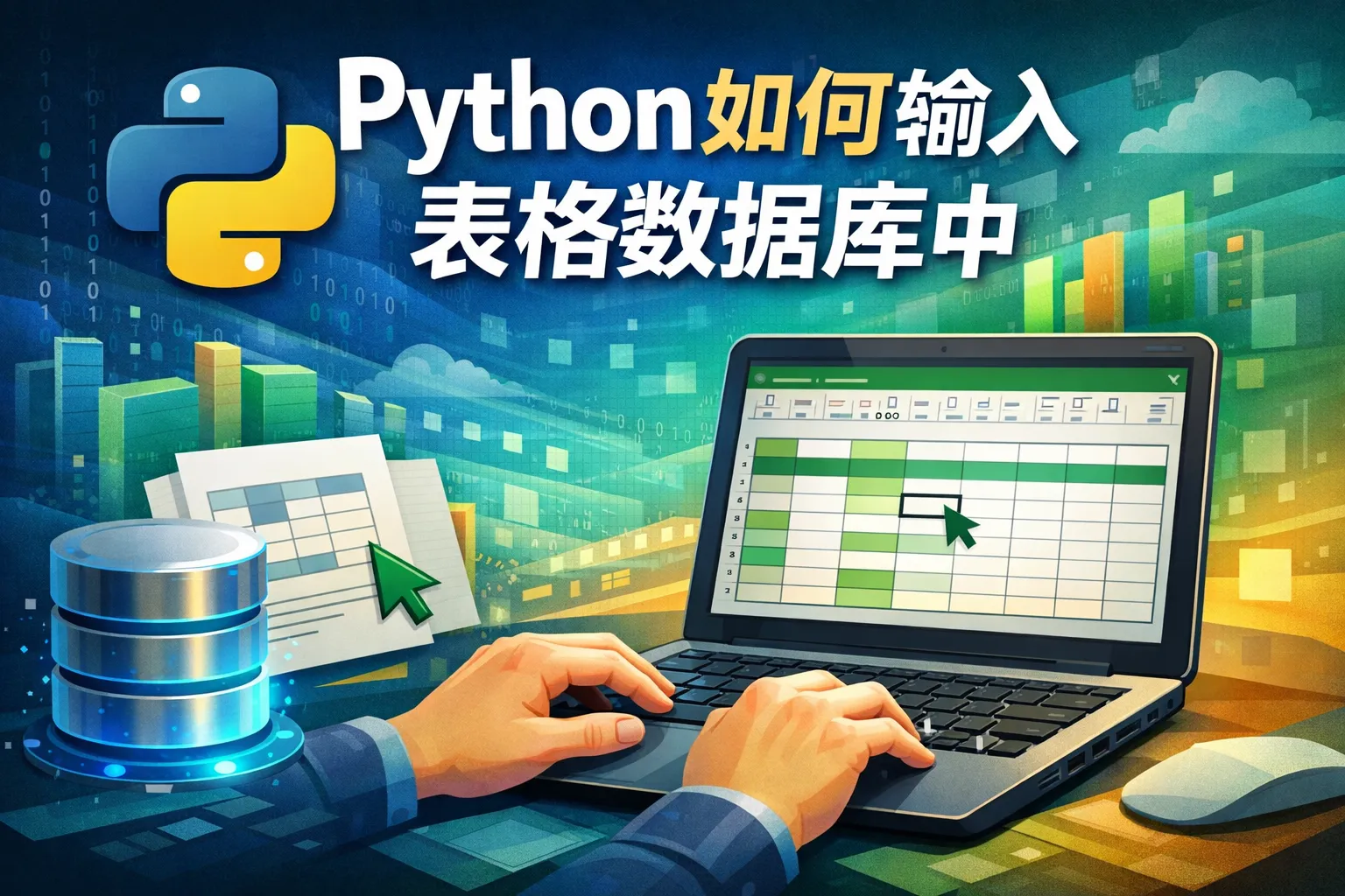 python如何输入表格数据库中