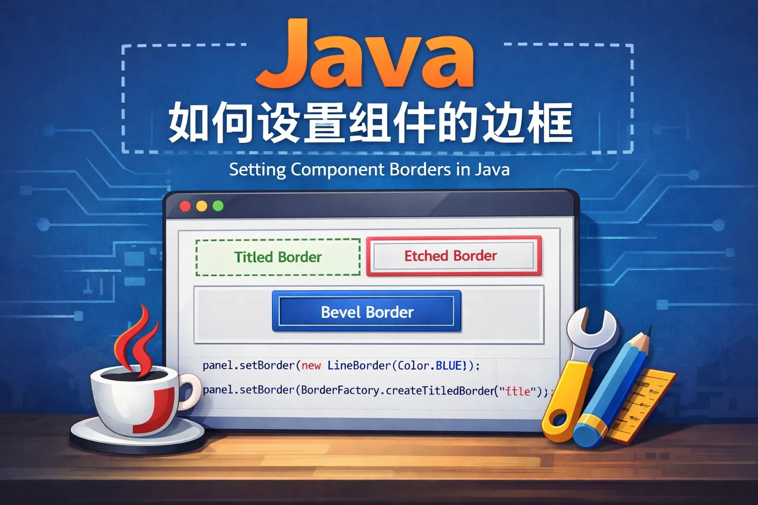 java如何设置组件的边框
